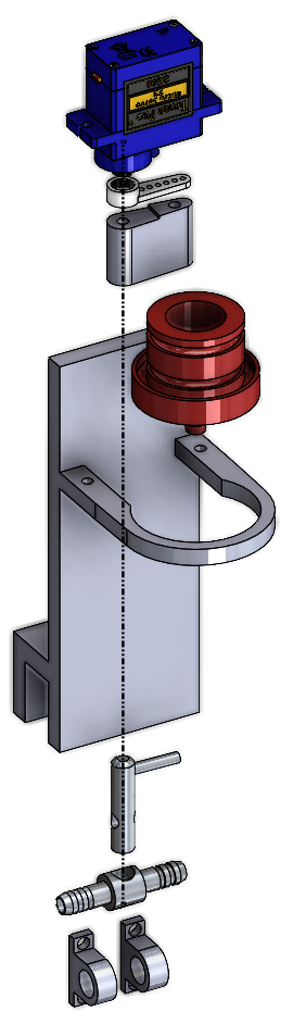 Exploded view of smart watering system design
